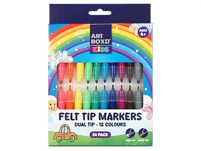 [ART 332359] DUAL TIP MINI FELT TIP PENS 12PK [96/12]