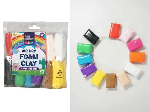 [ART 343935] AIR DRY FOAM CLAY 12PK [24/12]