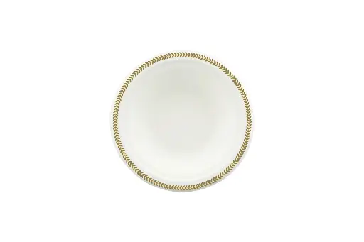 [SG7B10PG] 180mm Earth Sugar Cane Bowl Printed Rim Gold/Silver Pk10