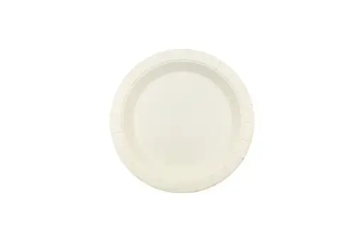 [PA715] 180mm FSC Round White Paper Plate Pk15