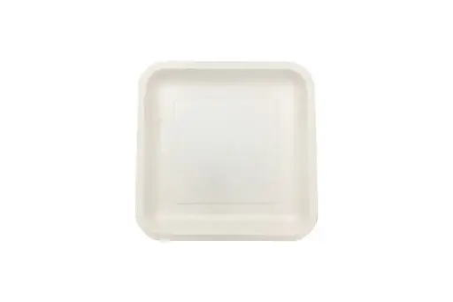[PQ715] 180mm FSC Square White Paper Plate Pk15