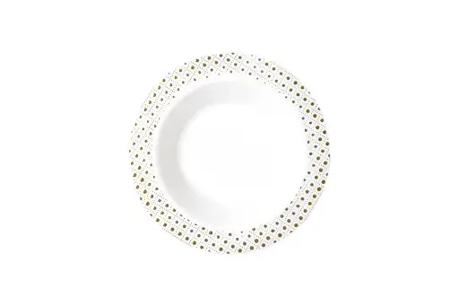 [DTG7B6] 190mm Heavy Duty Bowl With Gold Dot Rim Pk6