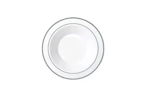 [PR7B6] 190mm Heavy Duty Bowl With Silver Lining Pk6