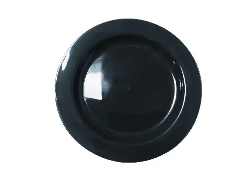 [REBK910-12] 230mm Reusable Dinner Plate Black Pk10