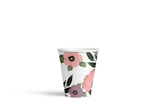 [ARTD825] 250mL/8oz Art Series PLA Coffee Cup Floral Pk25