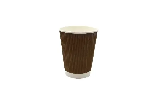 [JCC306] 250ml/8oz FSC Brown Triple Wall Ripple Paper Coffee Cup Pk25