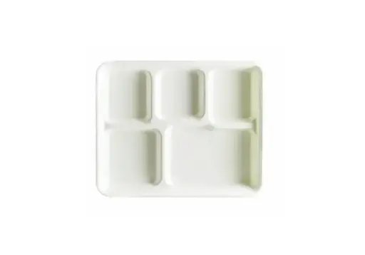 [SG520] 265x215mm Sugar Cane 5-Compartment Plate Pk20
