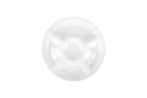 [PP9026] 345mm White Round Divider Dish Pk2