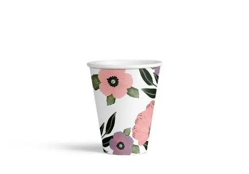 [ARTD1225] 350mL/12oz Art Series PLA Coffee Cup Floral Pk25