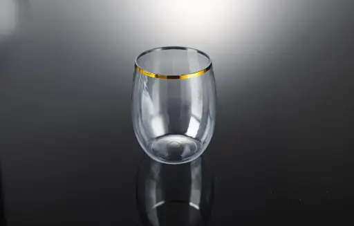 [STEMWINEG] 350ml Stemless Wine Glass Gold Pk4