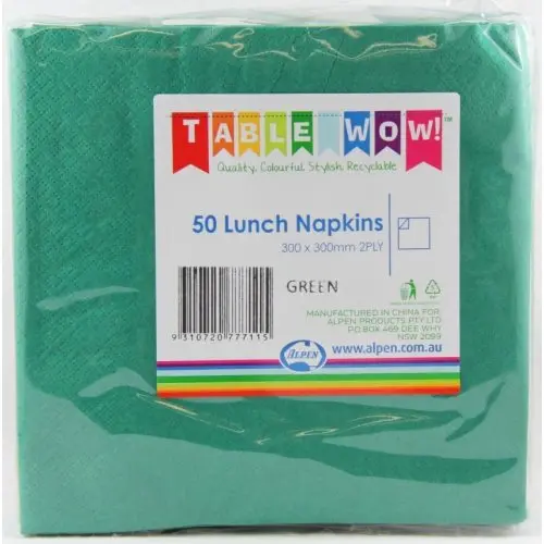 [380155] Green Lunch Napkin 33X33cm 2ply P50