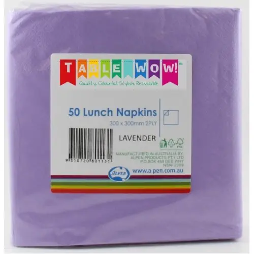[380113] Lavender Lunch Napkin 33X33cm 2ply P50