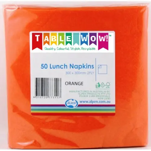 [380149] Orange Lunch Napkin 33X33cm 2ply P50