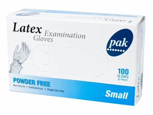 [GLOVES-LATEX-S-PF] LATEX SMALL PFREE PAK