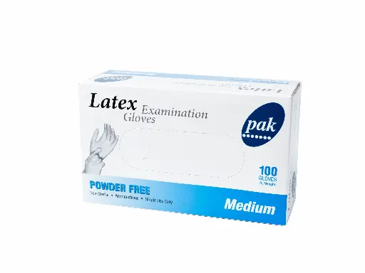 [GLOVES-LATEX-M-PF] LATEX MED PFREE PAK