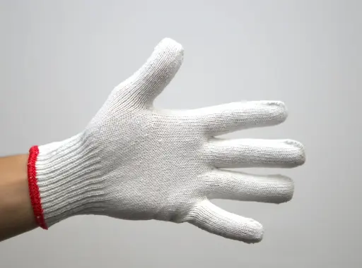 [300CWP-S-Carton] HandCare White Plain Poly Cotton Glove 240 pairs/ctn - Ladies-Carton