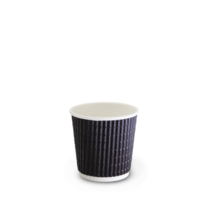 [4TWC-C] 4oz Triple Wall Hot Cup - Black