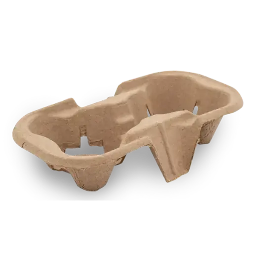 [MF2CT] Moulded Fibre 2 Cup Carry Tray
