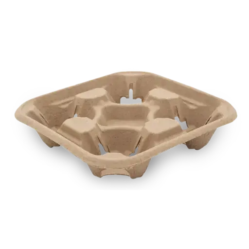 [MF4CT] Moulded Fibre 4 Cup Carry Tray