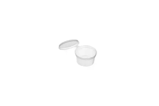 [RH28] 28cc Round Hinged Container Natural